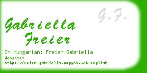 gabriella freier business card